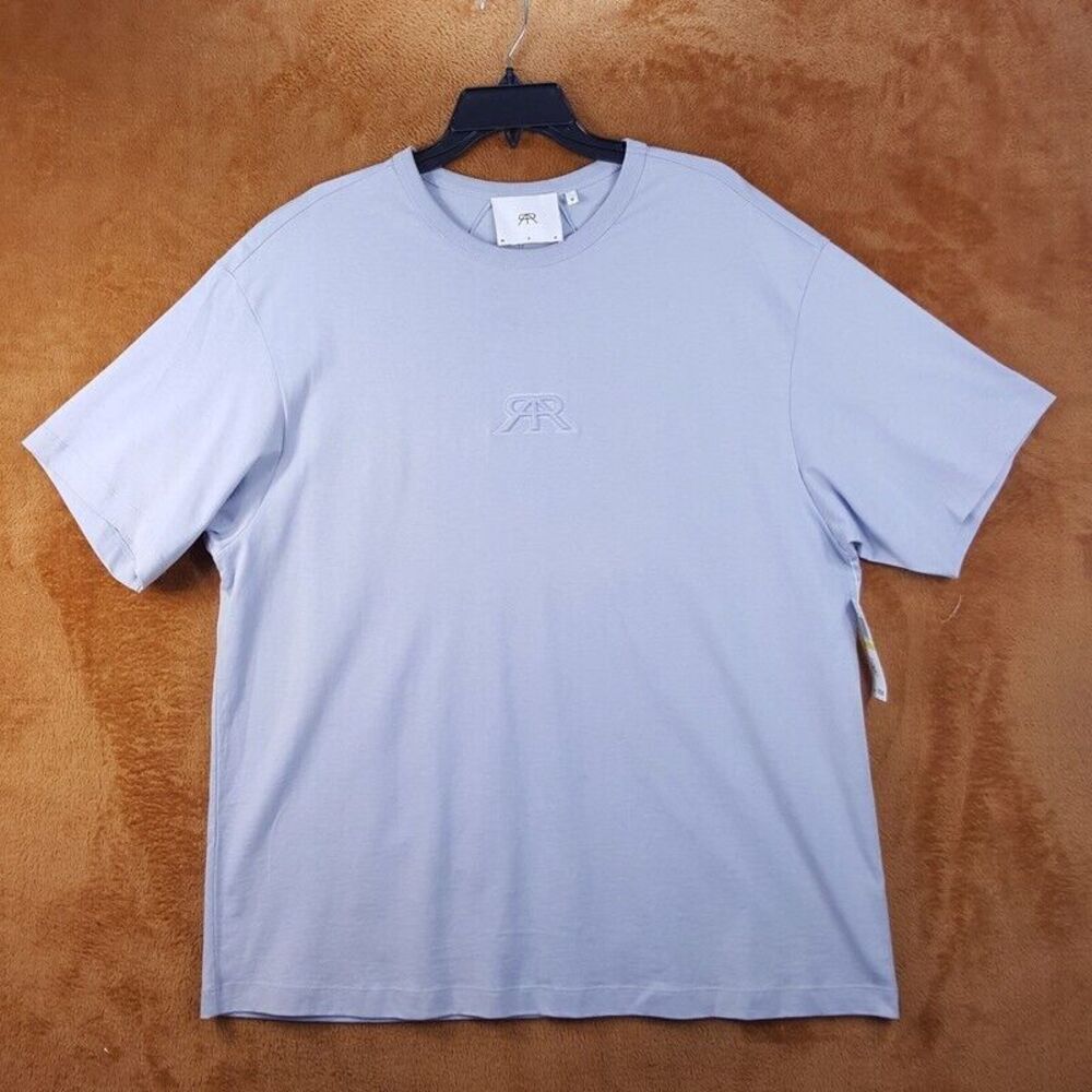 RTA Mens Shirt XL Blue Pullover Crew Oversized Logo Tee $195